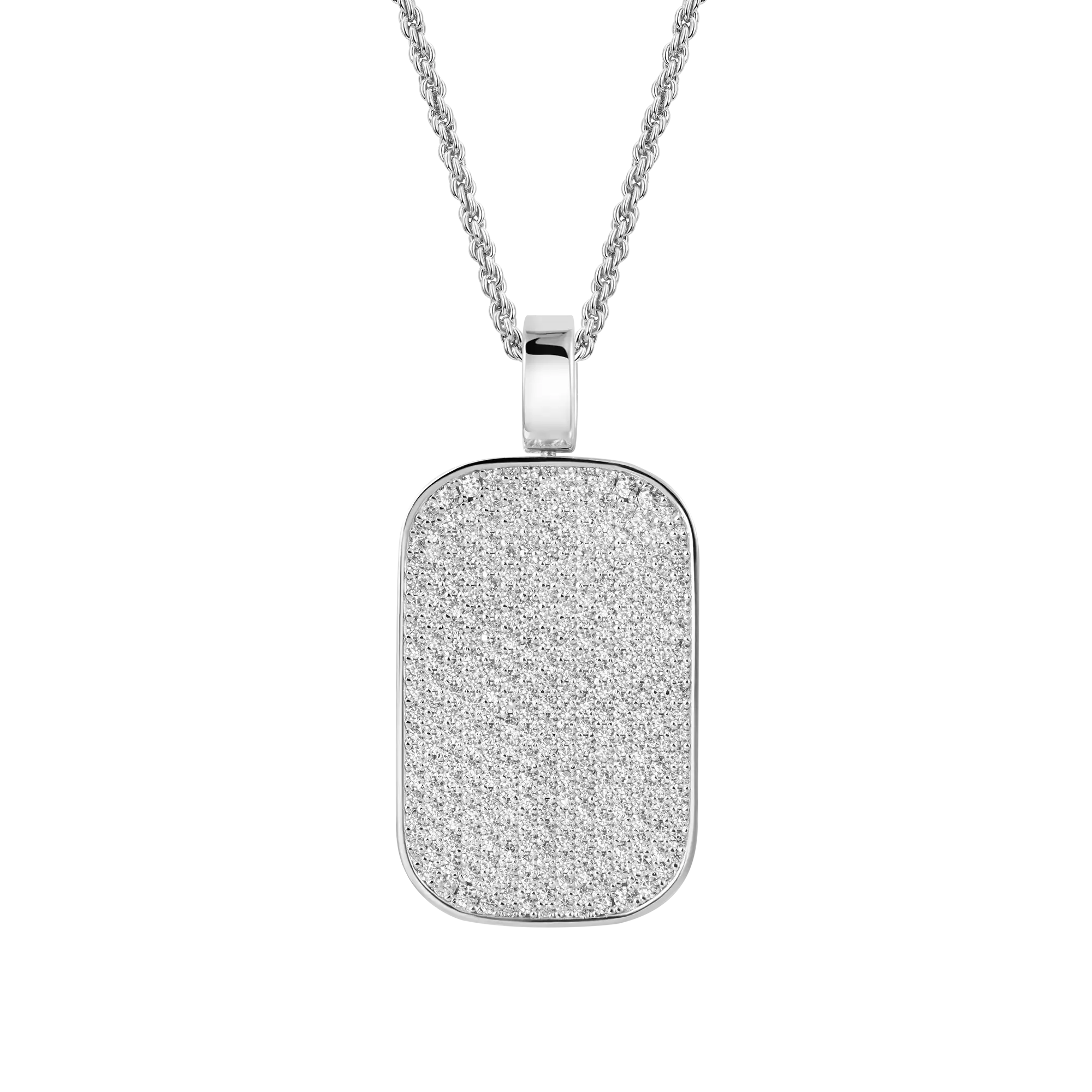 Custom Iced Out Dog Tag Pendant