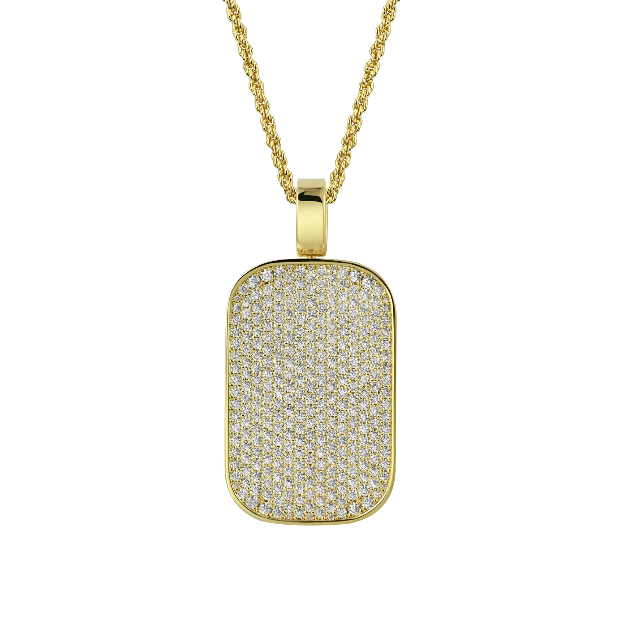 Custom Iced Out Dog Tag Pendant