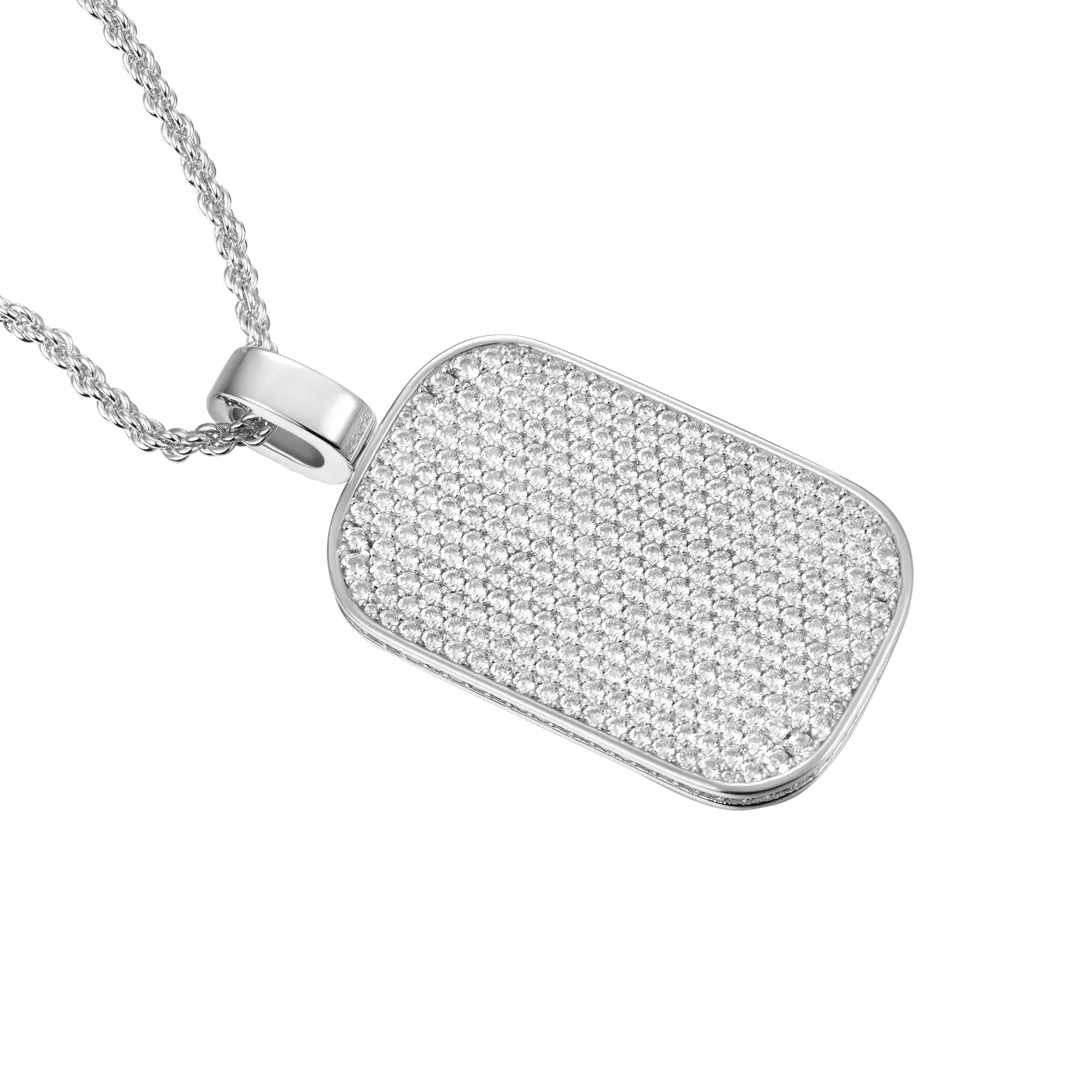 Custom Iced Out Dog Tag Pendant