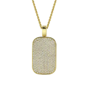 Custom Iced Out Dog Tag Pendant