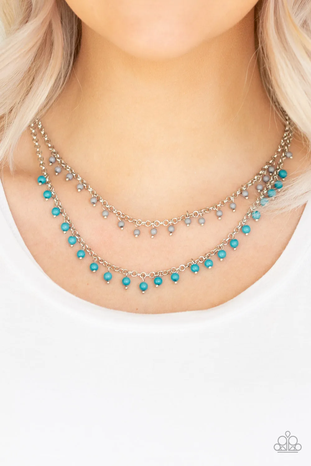 Dainty Distraction - Blue Necklace