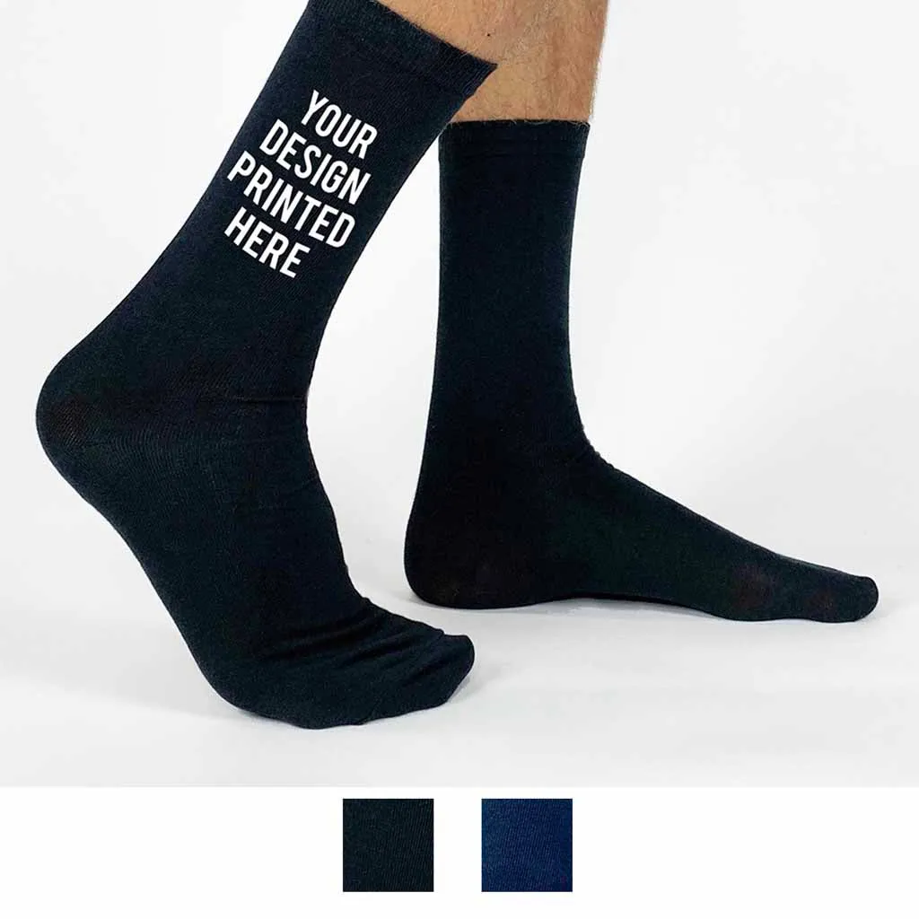 Design Your Own Custom Flat Knit Dress Socks - Extra Large