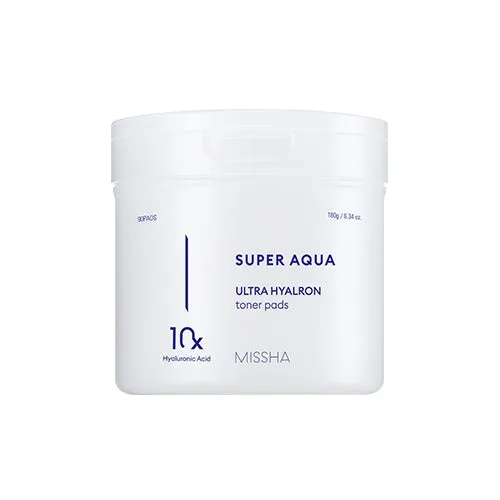 Discos tonificantes MISSHA SUPER AQUA ULTRA HYALRON TONER PADS 90uds