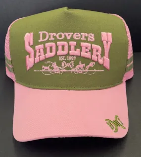 Drovers Saddlery Cap - Pink/Khaki