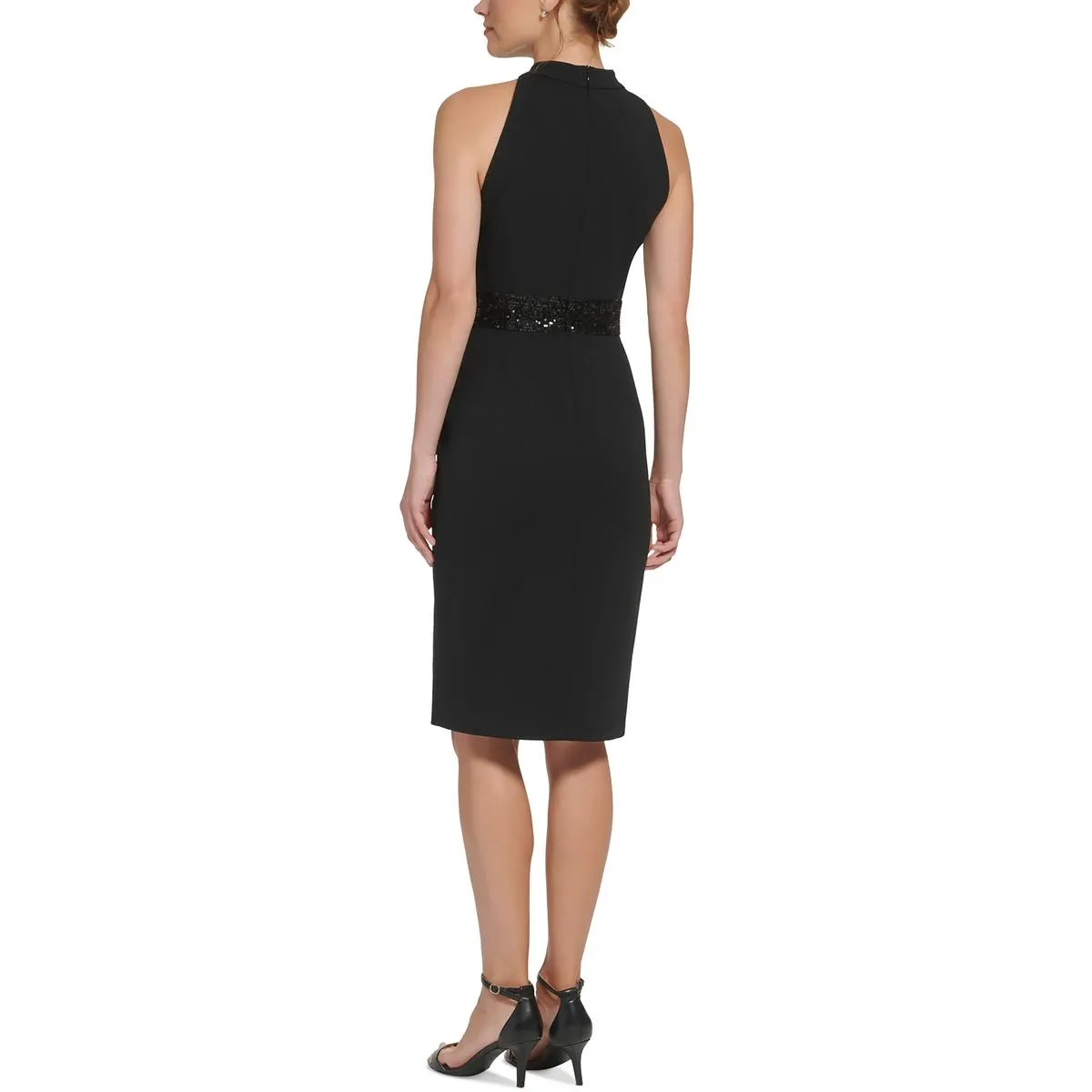 Eliza J Womens Pleated Knee Length Cocktail and Party Dress