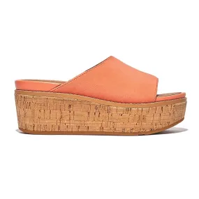 FitFlop Women's Eloise Cork-Wrap Slip-On Coral Suede