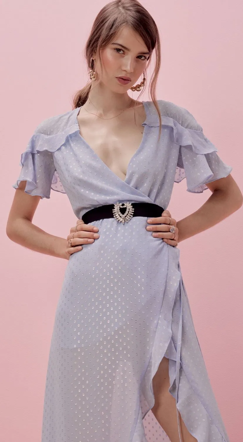 For Love and Lemons La Simone Midi Wrap Dress