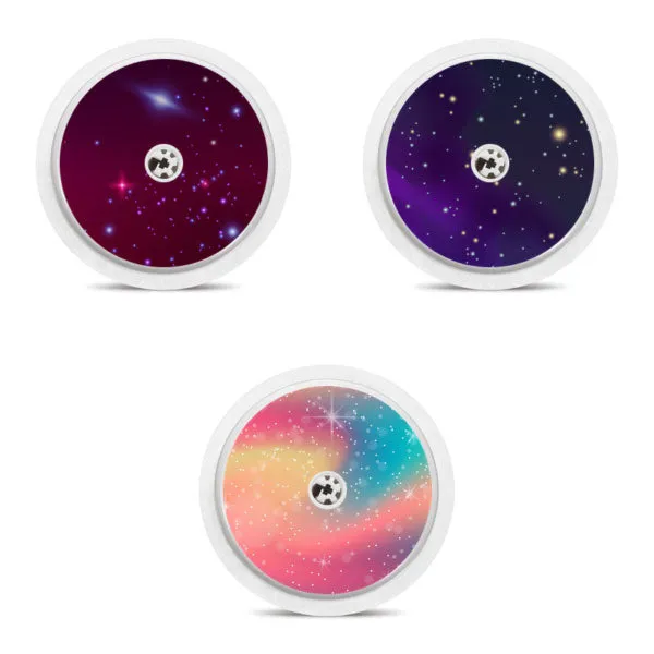 Freestyle Libre 1 & 2 sensor stickers: Galaxy