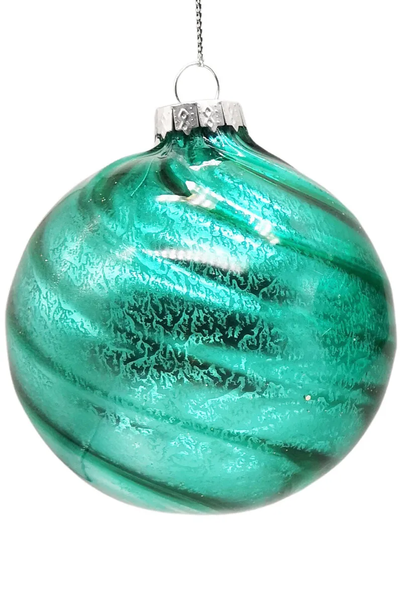 Glass Baubles, Dark Teal