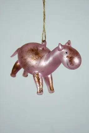  Glinting Hippo  Ornament