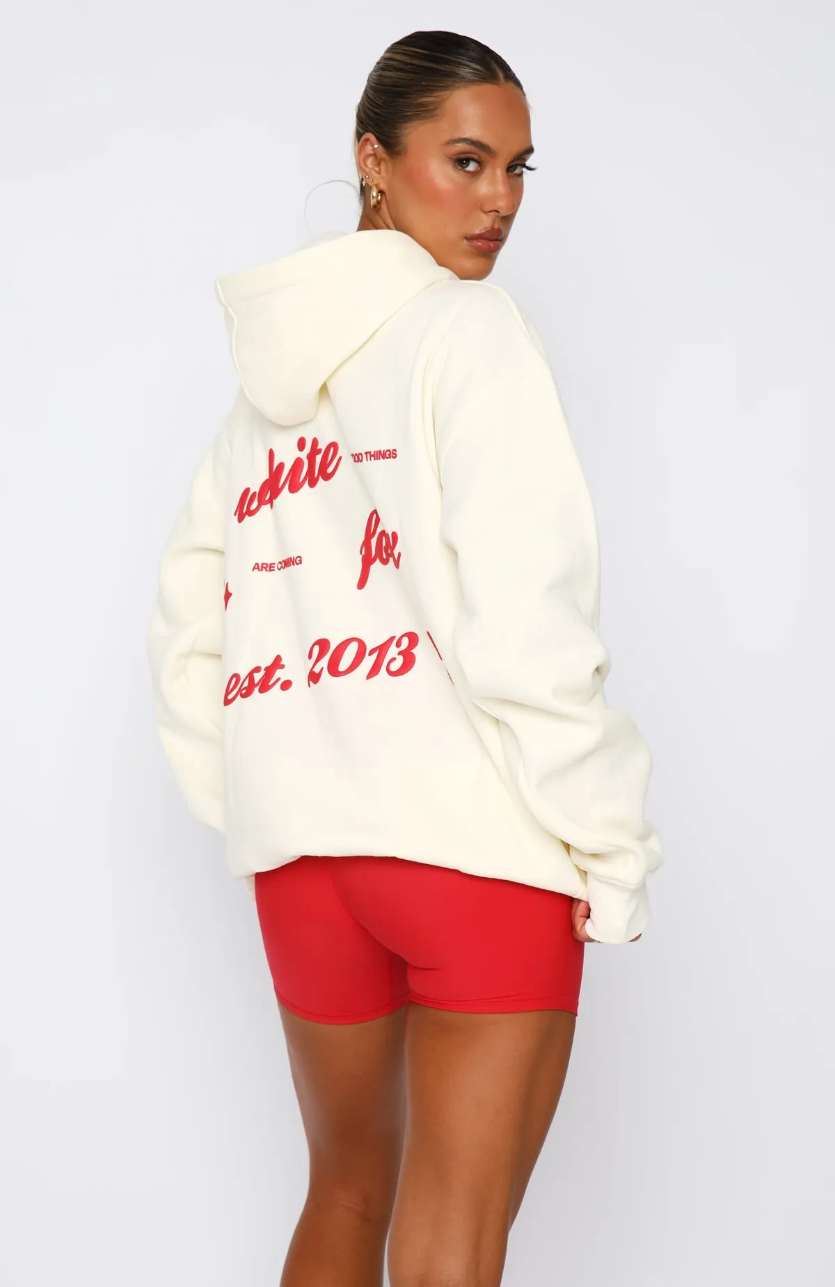 Good Things Are Coming Oversized Hoodie Cream