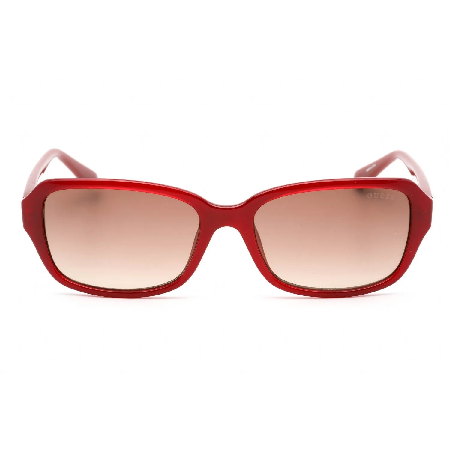 Guess GU7595 Sunglasses Shiny Red / Gradient Brown Women's