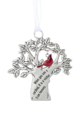 Heavenly Visitor Cardinal Tree Ornament - Symbol of Spiritual Connection