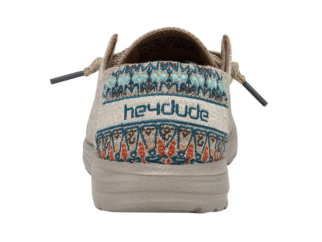 Hey Dude Wendy Flora Sunflower in tessuto chambray