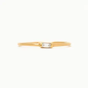 Horizontal Baguette Diamond Ring