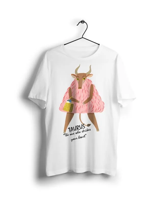 Horoscope Taurus- Digital Graphics Basic T-shirt White