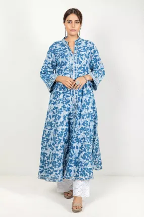 Indigo Blue Hand Block Dabu Print Kurta