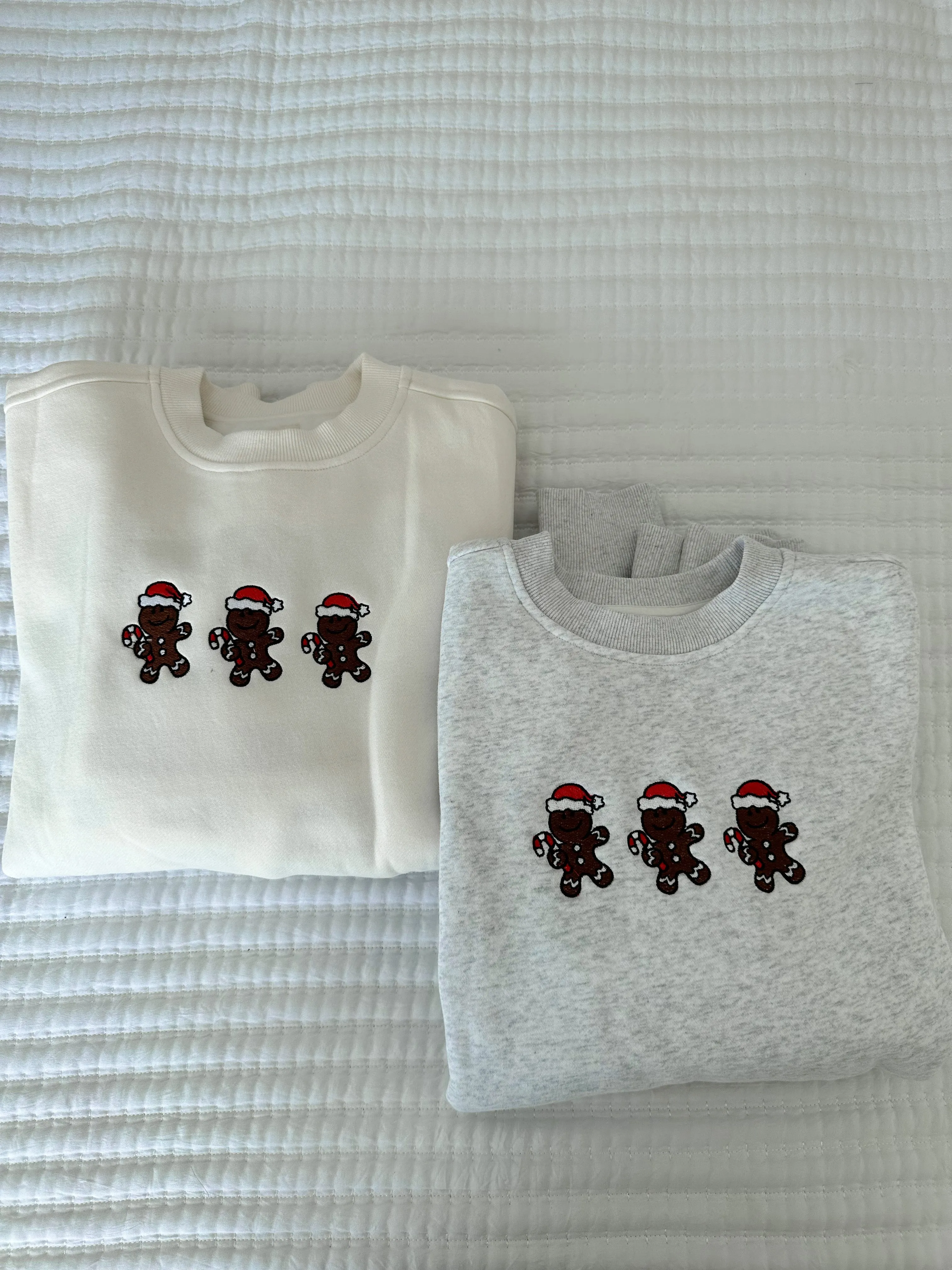 Ivory Gingerbread Recipe Christmas Embroider Sweatshirt