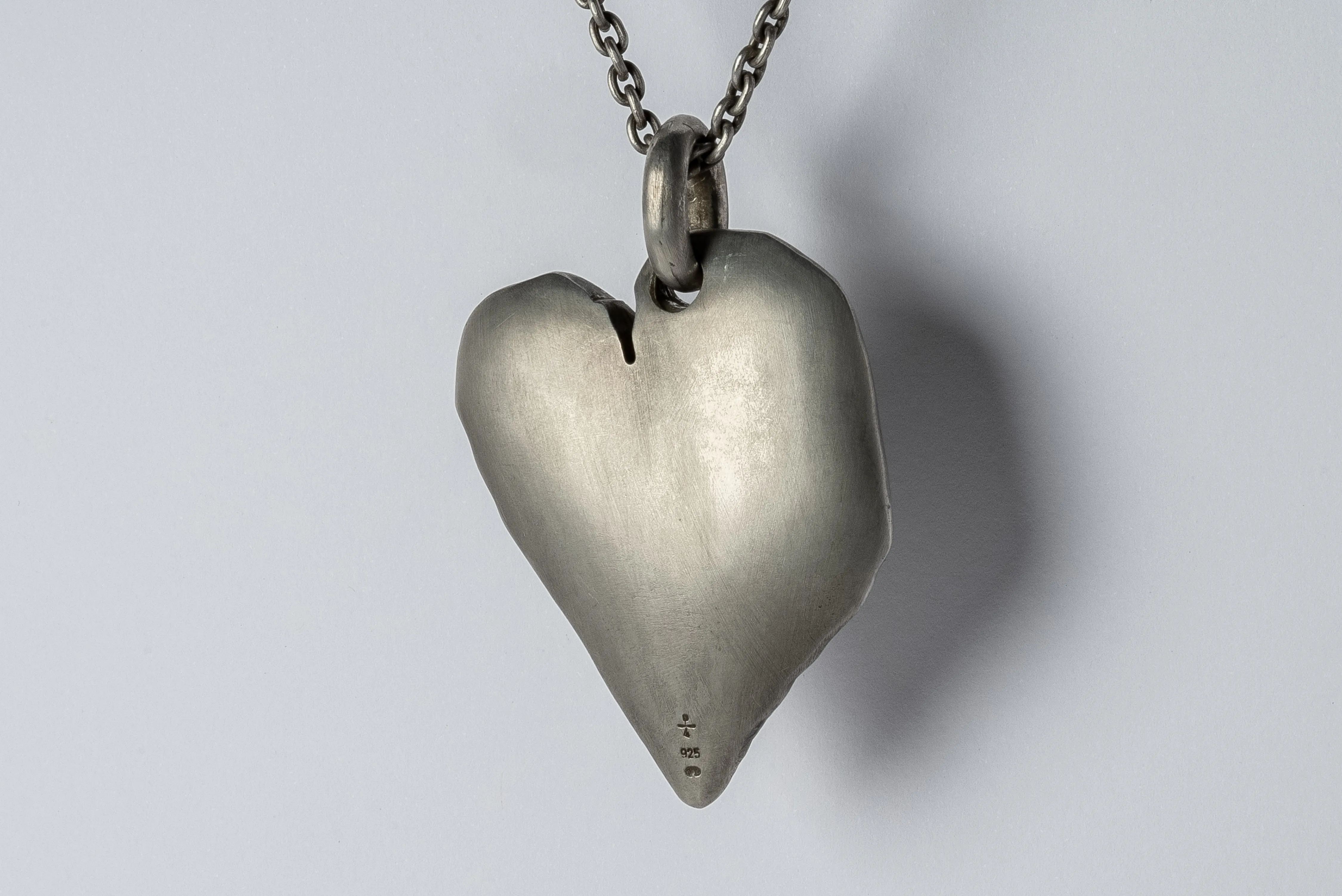 Jazz's Solid Heart Necklace (Small, Opal, DA OPL)