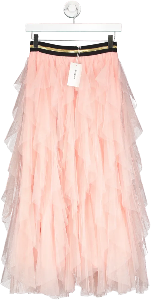 JUBYLEE Pink Long Tulle Skirt