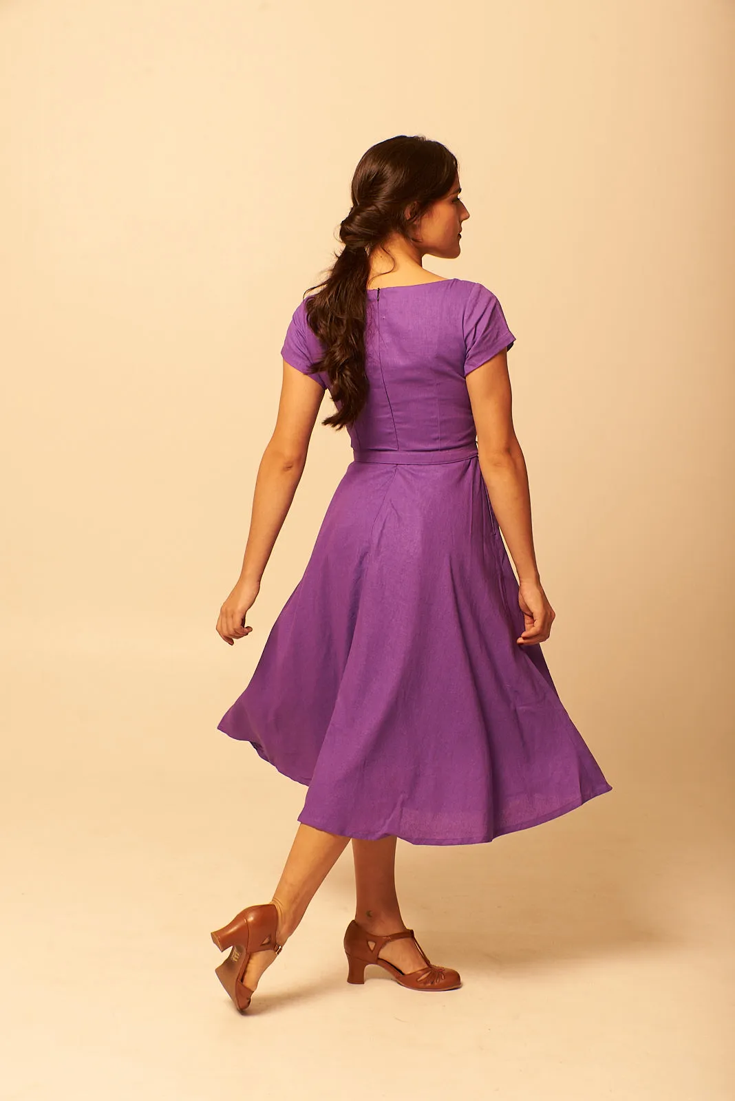 Juliet Cross Collar Lilac Dress