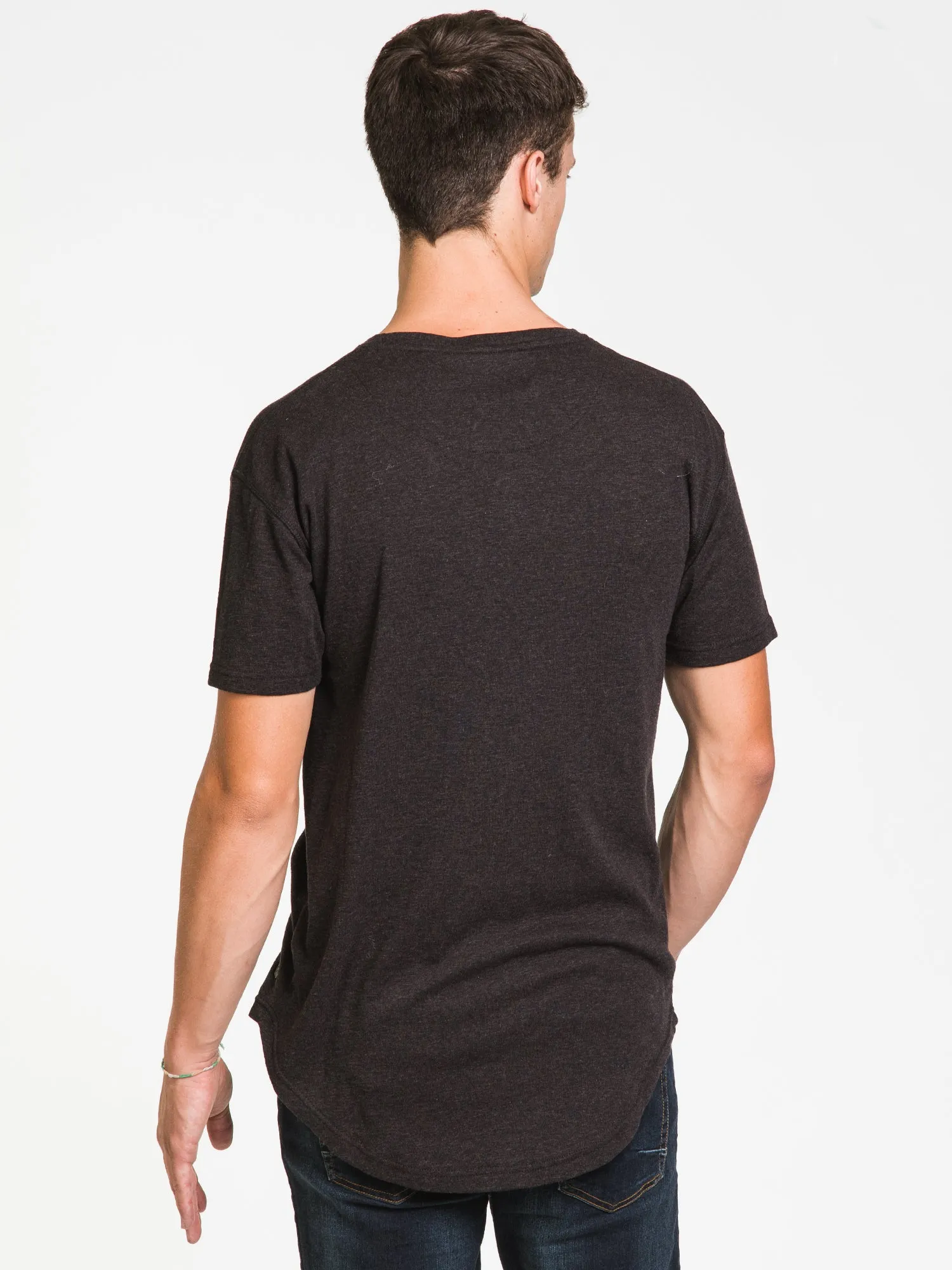 KOLBY SLUB KNIT LONG LINE TEE - CLEARANCE