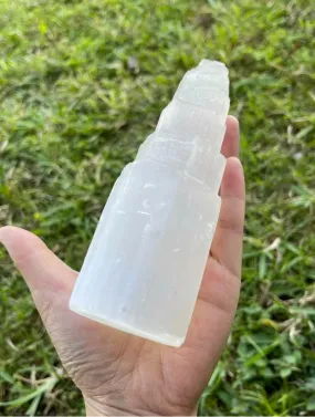 Large Selenite Gemstone Crystal Tower 6 Tall, Selenite Skyscraper