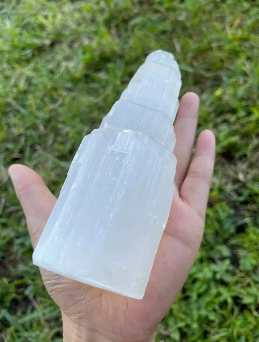 Large Selenite Gemstone Crystal Tower 6 Tall, Selenite Skyscraper