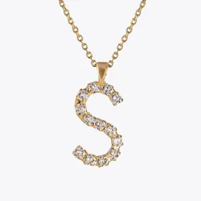 Letter Necklace S / Crystal