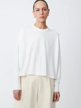 Loop Long Sleeve T-Shirt In Optic White