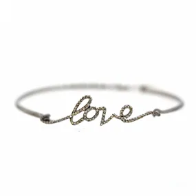 LOVE Hook Closure Diamond Bracelet