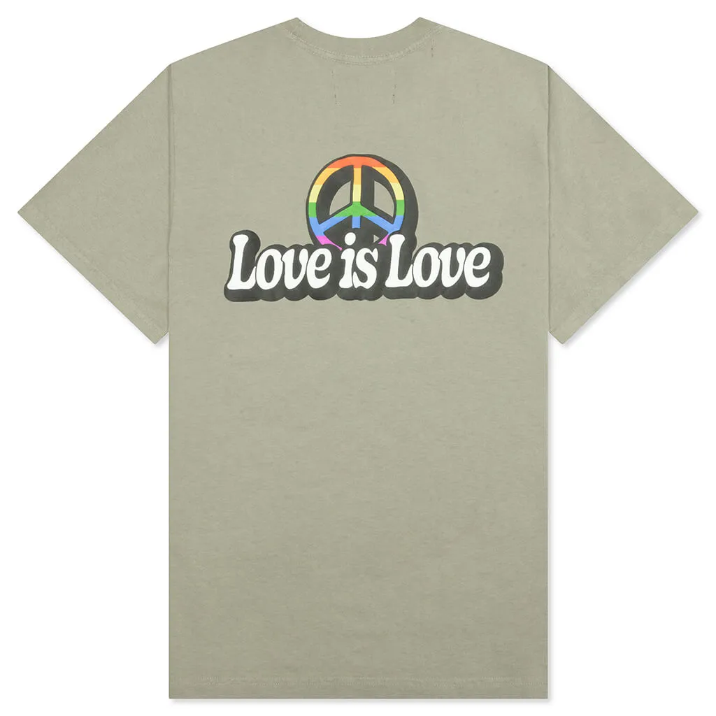 Love is Love Tee - Oil Green