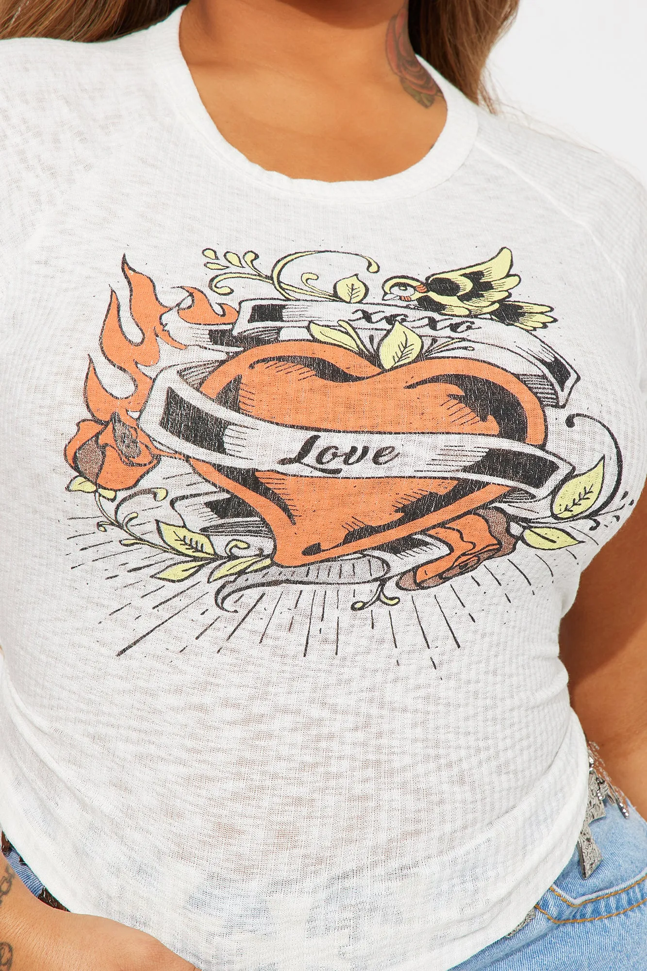 Loving On Me Fitted Tee - Ivory