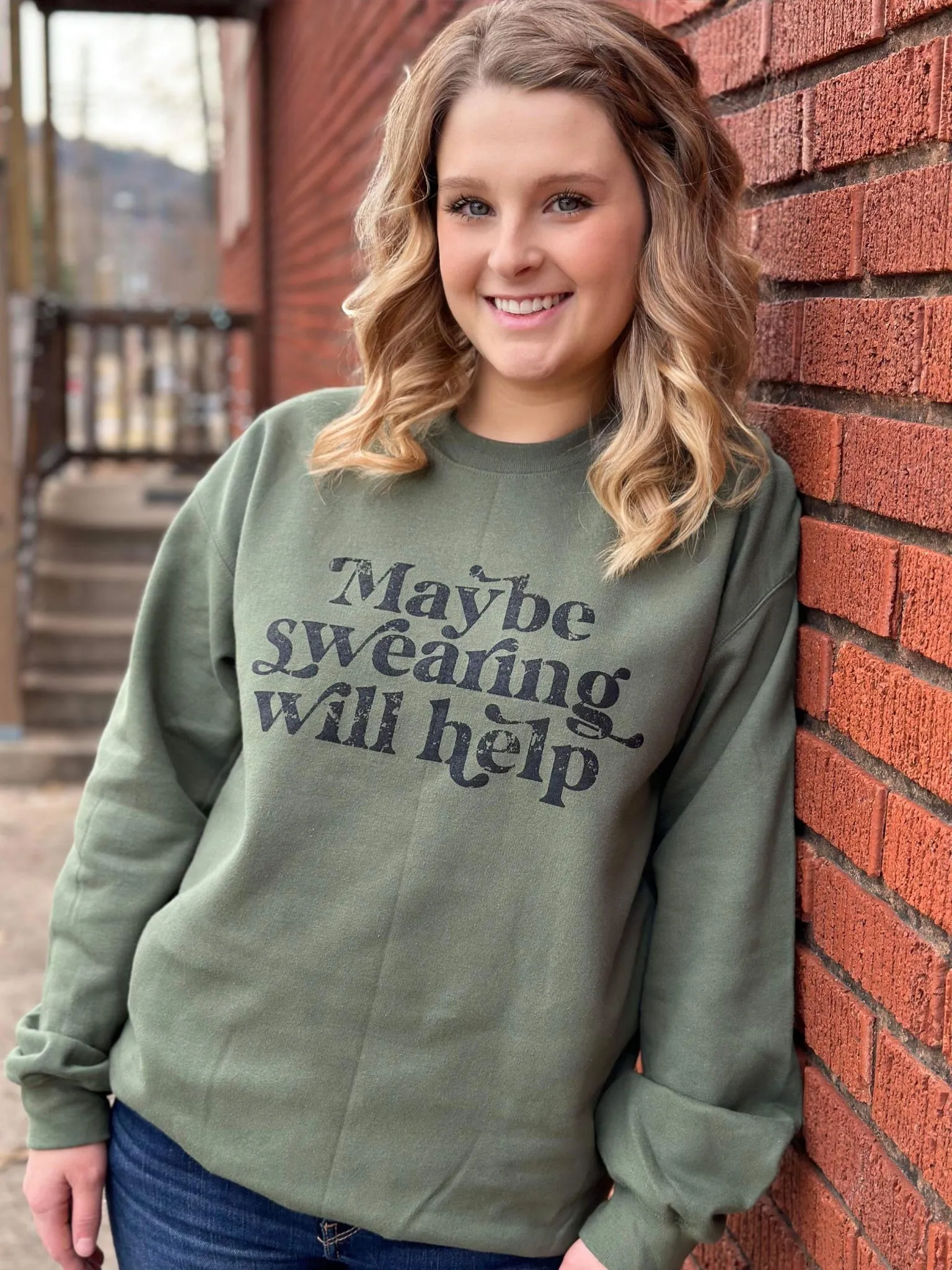 Maybe Swearing Will Help Sweatshirt