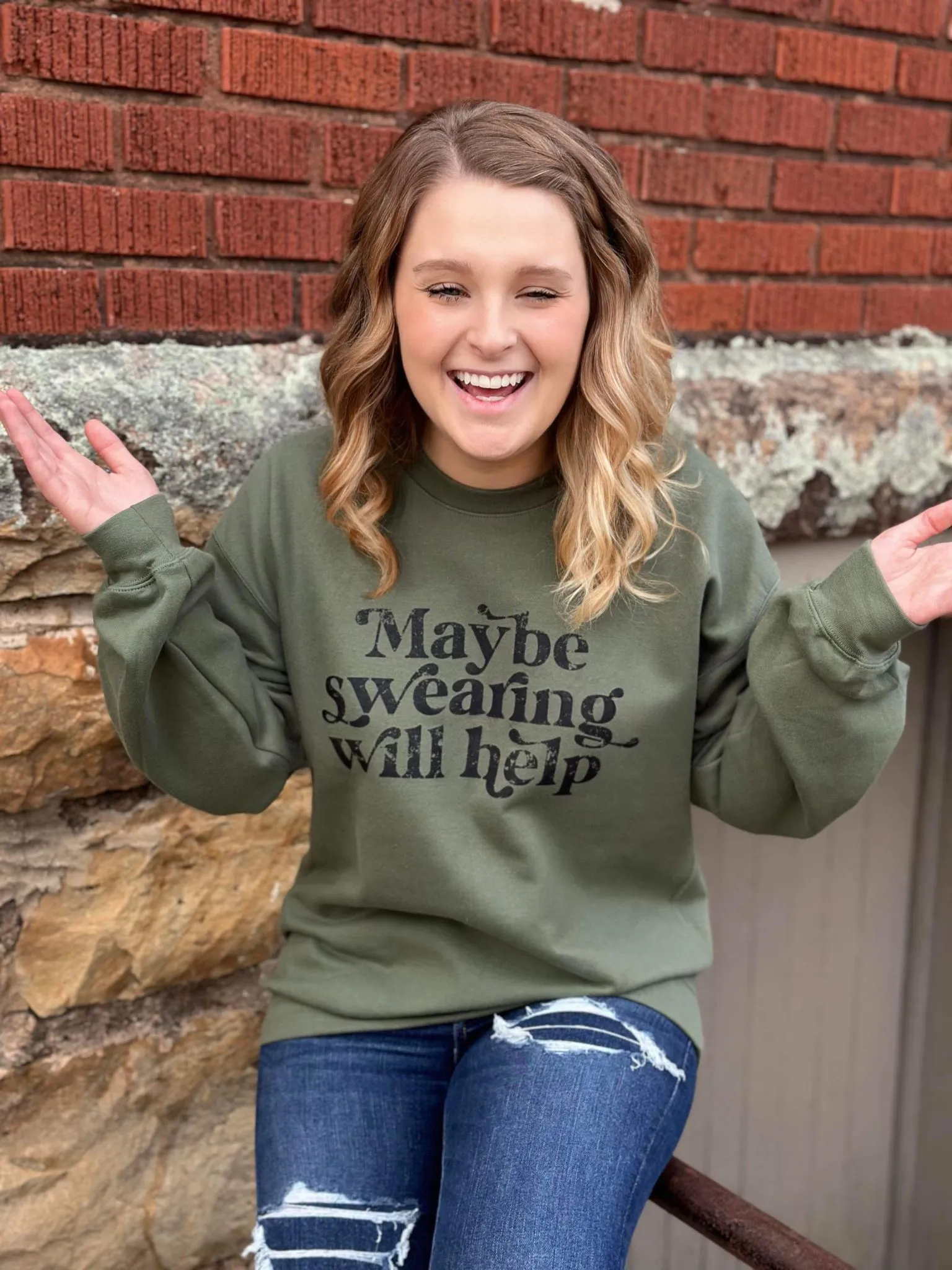 Maybe Swearing Will Help Sweatshirt