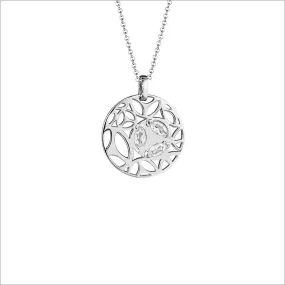 Medallion Rock Crystal Small Pendant in Sterling Silver