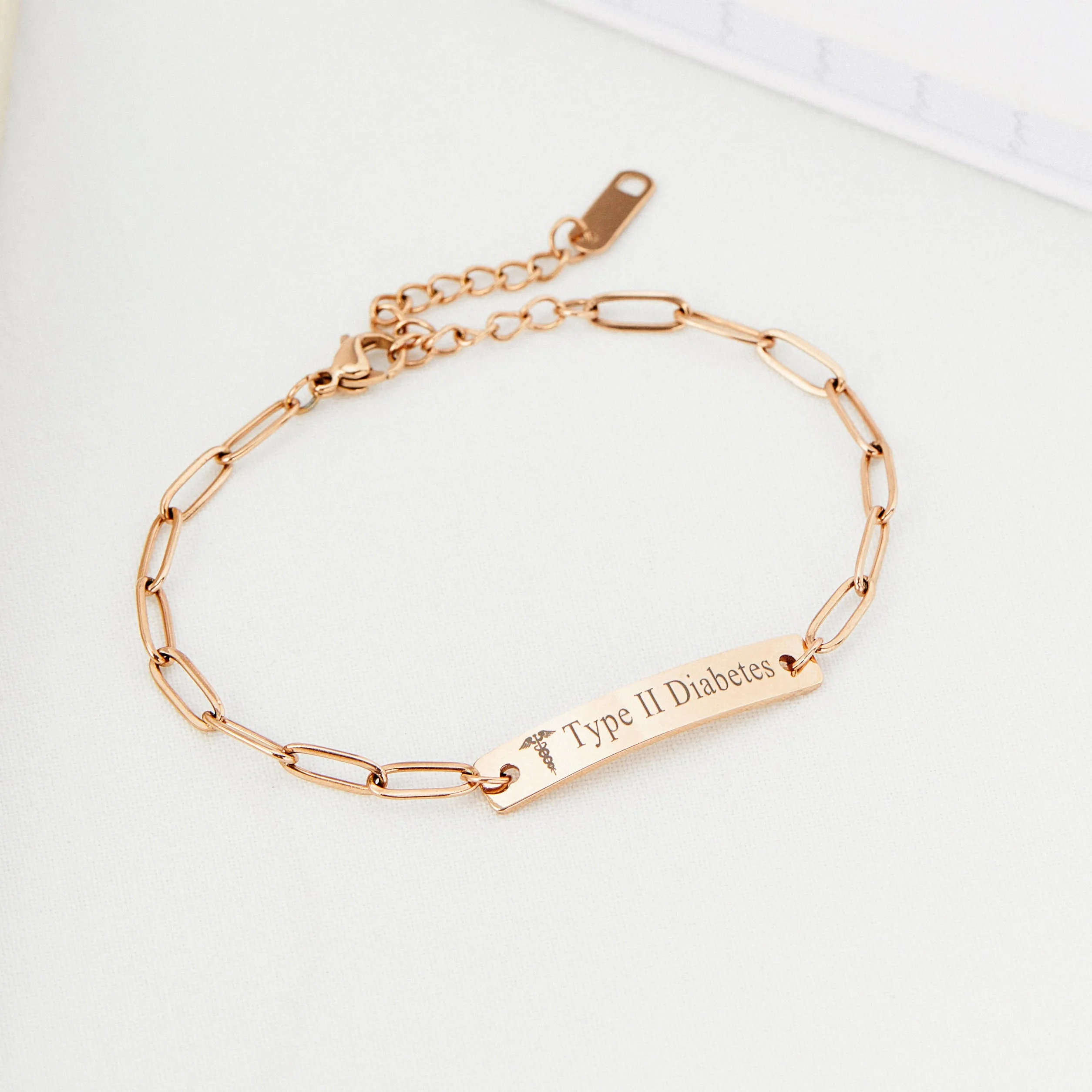 Medical ID Paperclip Bracelet