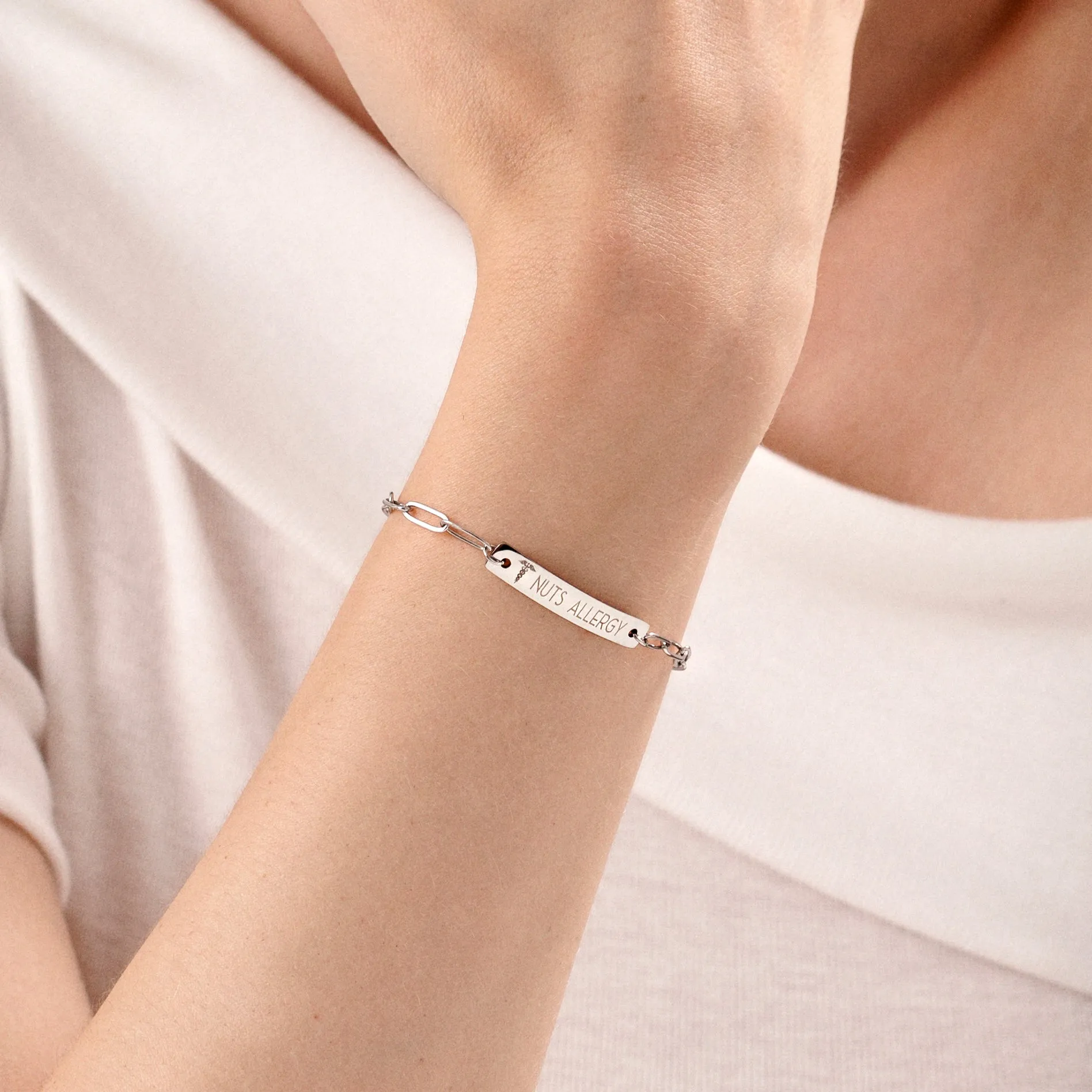 Medical ID Paperclip Bracelet