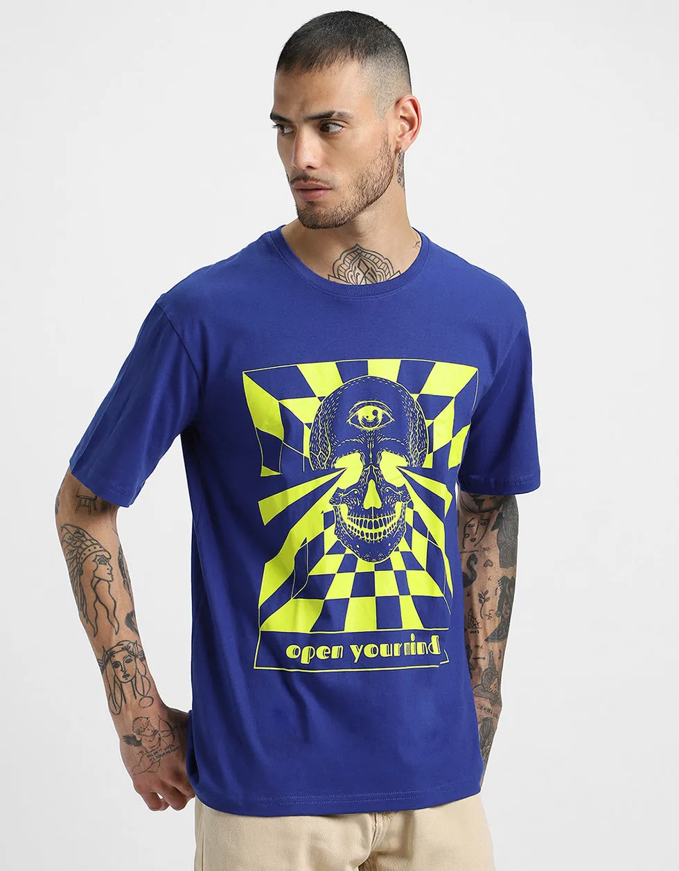 Mind-Open Blue Oversized Tshirt