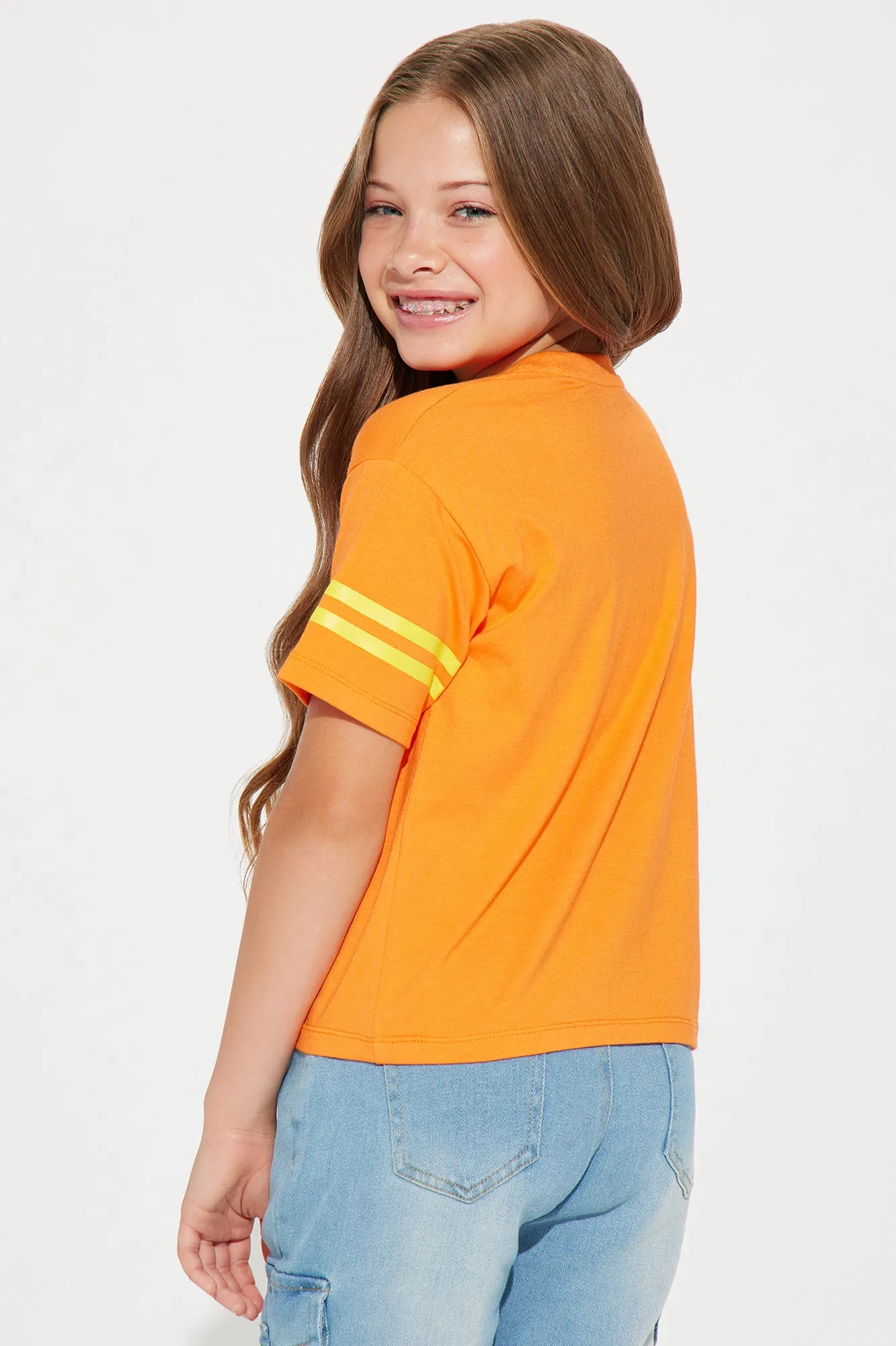 Mini Drama Alert Short Sleeve Tee - Orange