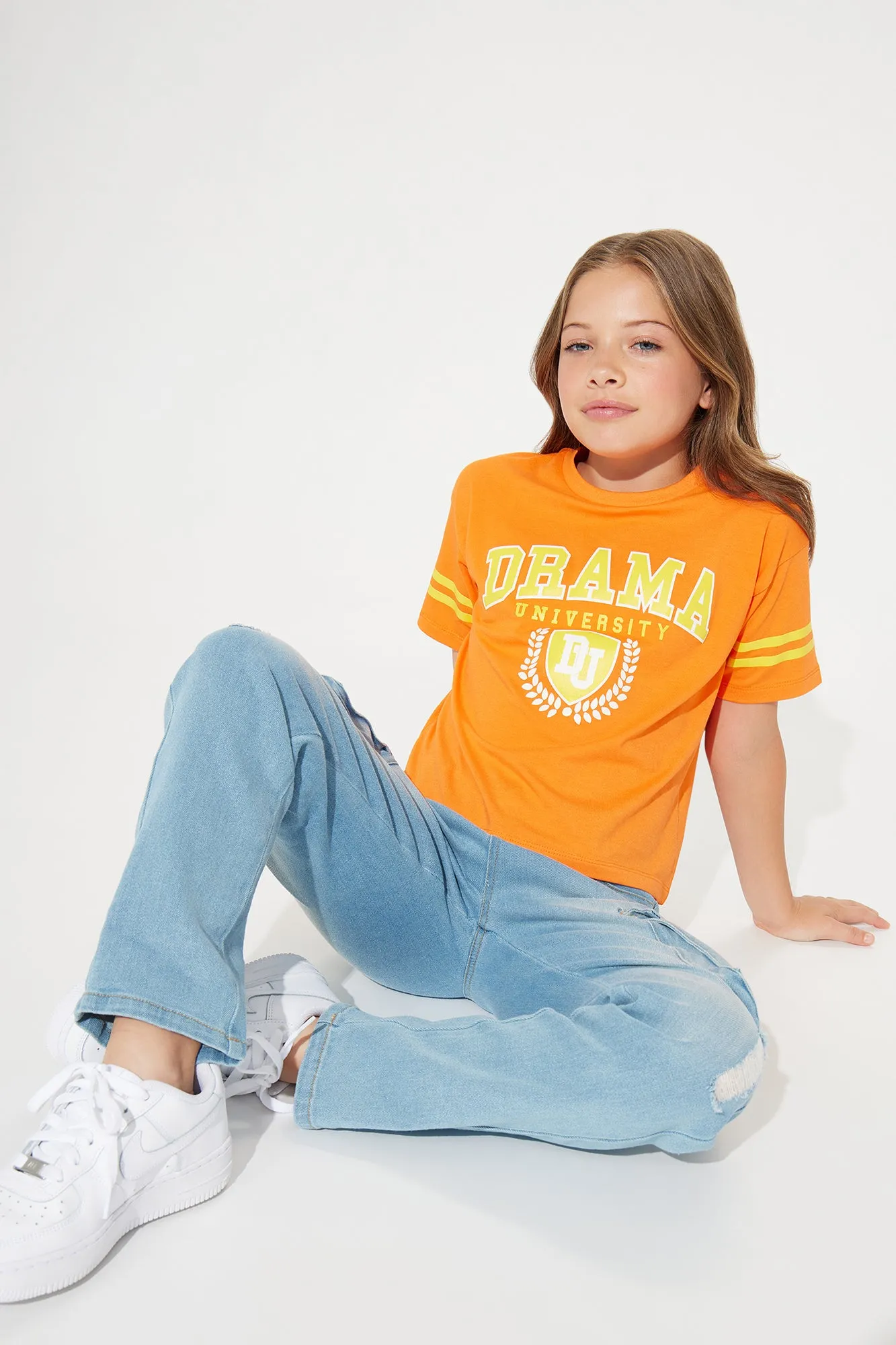 Mini Drama Alert Short Sleeve Tee - Orange