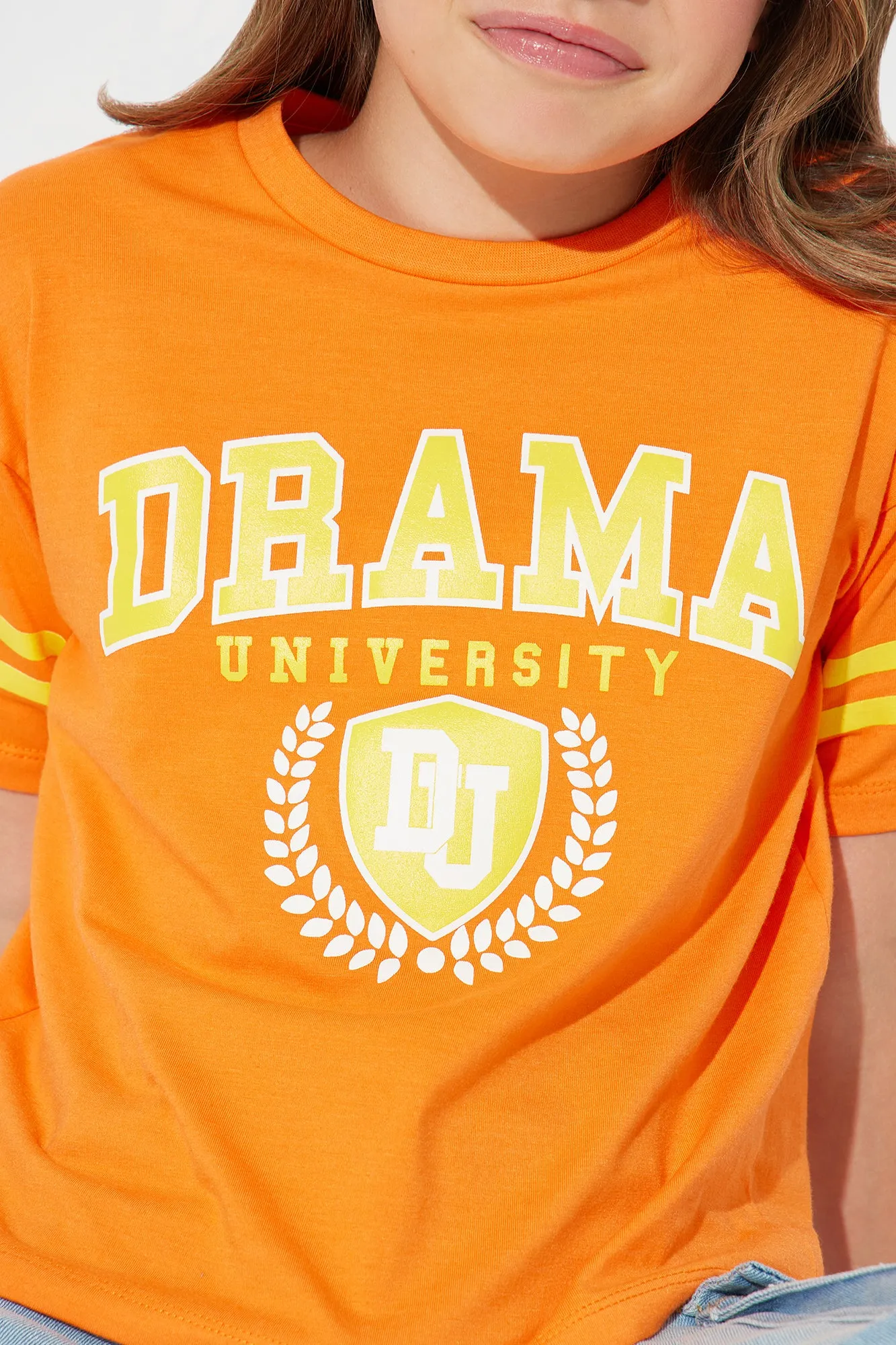 Mini Drama Alert Short Sleeve Tee - Orange