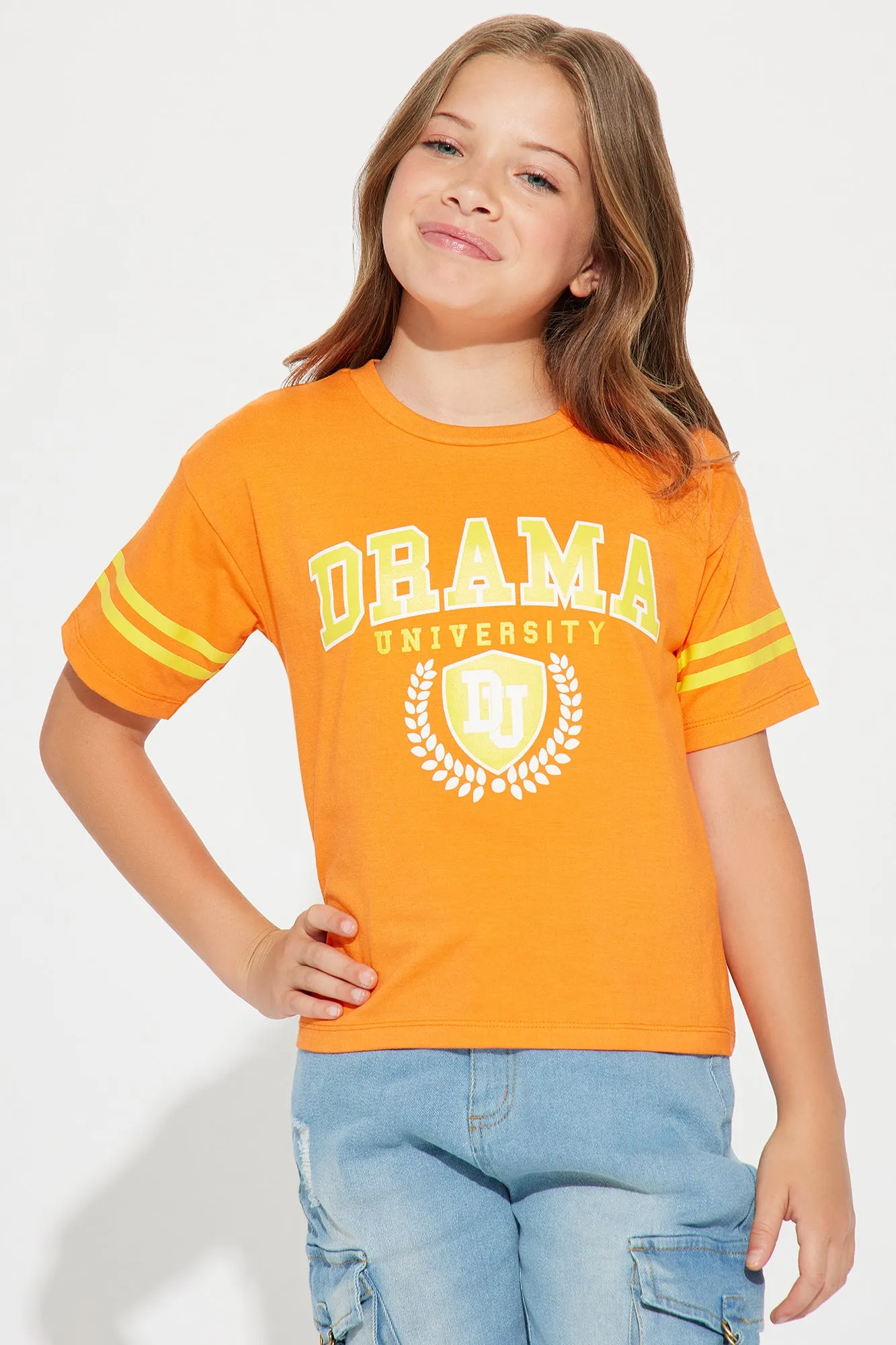 Mini Drama Alert Short Sleeve Tee - Orange