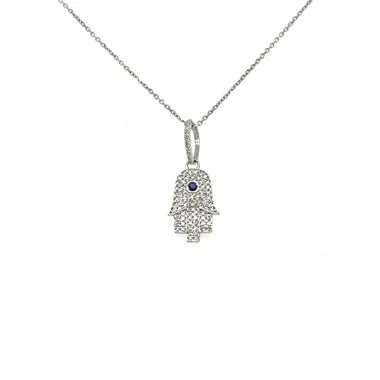 Mini Hamsa Sapphire center