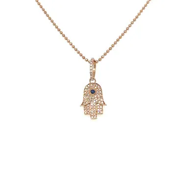 Mini Hamsa Sapphire center