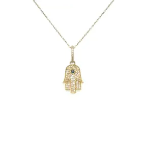 Mini Hamsa Sapphire center