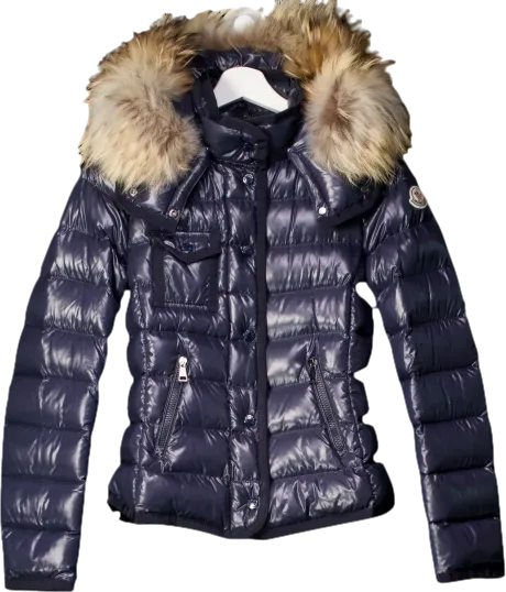 Moncler Blue Armoise Short Down Jacket UK 4