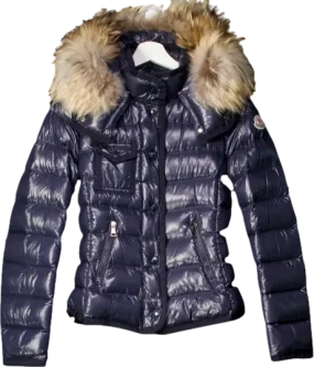 Moncler Blue Armoise Short Down Jacket UK 4