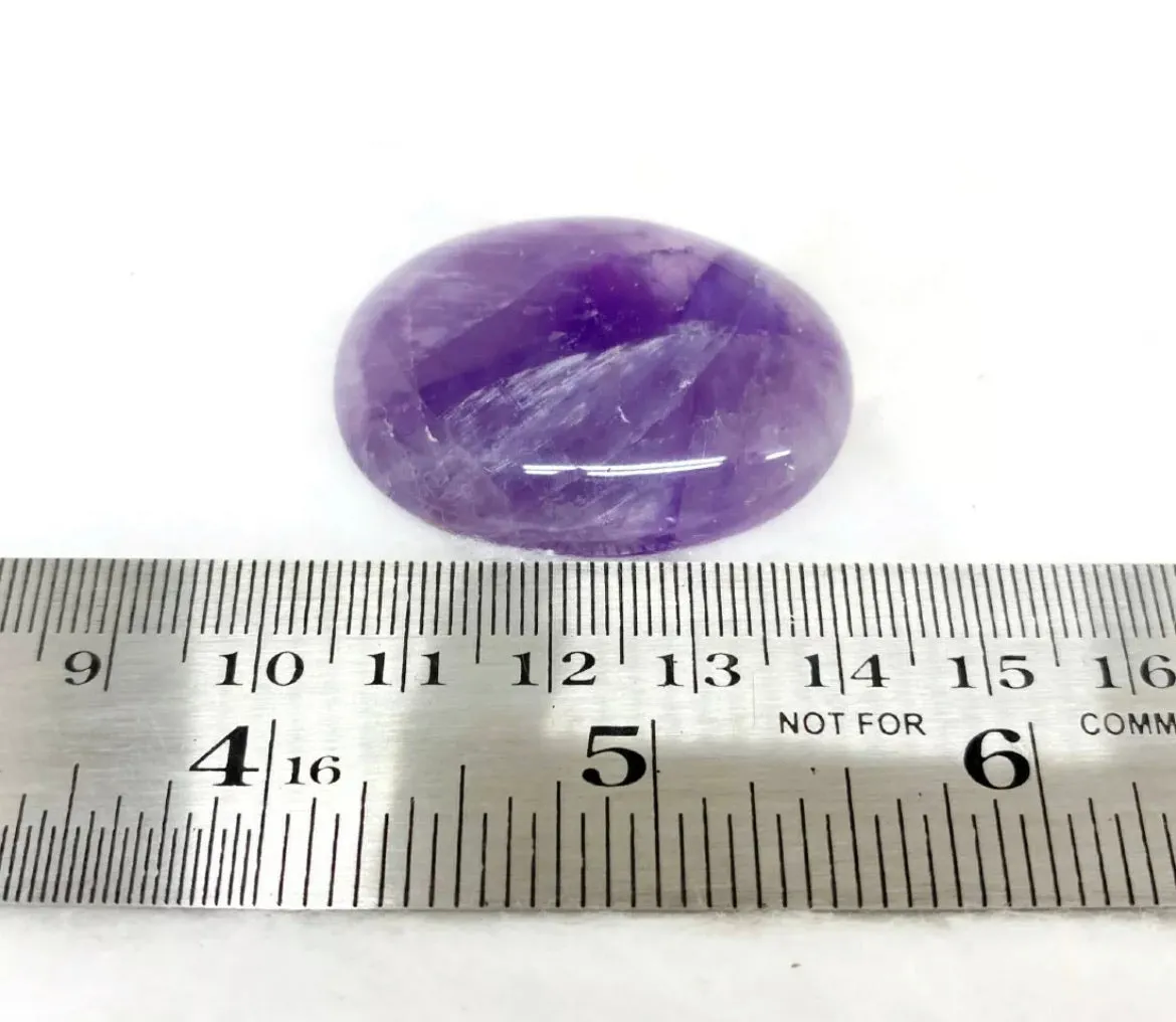 Natural Amethyst gemstone Palm Worry Stone