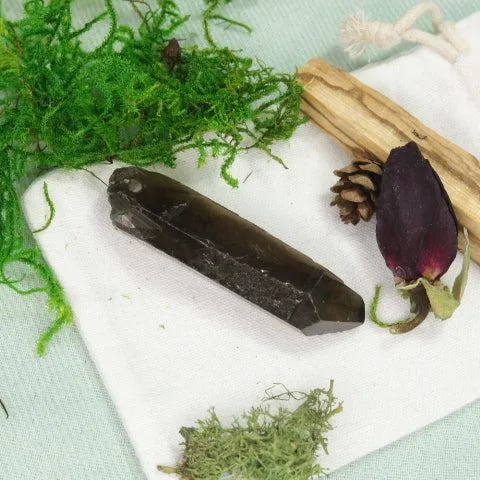 Natural Smoky Quartz Point from Brazil ~ Ideal for Crystal Grid or Pocket Stone